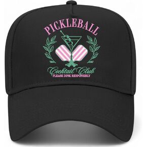 Pickleball Cocktail Club Please Dink Responsibly Vintage Trucker Hat | Premium Snapback Baseball Hat for Men & Women in Saudi Arabia