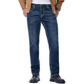 JMIERR Men's Jeans Regular Fit Straight Stretch Classic Casual Denim Pants in Saudi Arabia
