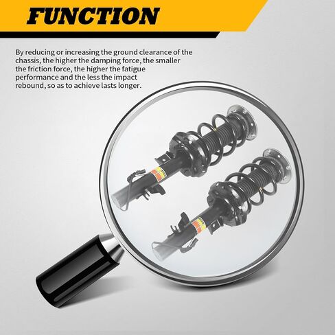Pair Front Shock Absorber Strut Assembly with Electric Compatible with Range Rover Evoque 2012-2018 Left+Right Suspension Absorber Kit LR024437 LR051481 in Saudi Arabia