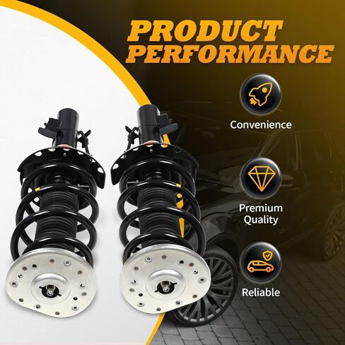 Pair Front Shock Absorber Strut Assembly with Electric Compatible with Range Rover Evoque 2012-2018 Left+Right Suspension Absorber Kit LR024437 LR051481 in Saudi Arabia