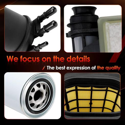 6.7L Powerstroke Diesel Filter Kit, Air Filter, Fuel Filter Element & Oil Filter, Compatible with 2017-2019 Ford F-250, F-350, F-450, F-550 Super Duty V8, Replaces# FA1927, FD-4624, FD-4625, FL2124S in Saudi Arabia
