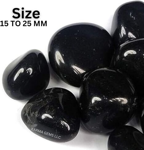 1lb Obsidian Tumbled Stones - Polished Stones for Positive Energy - Crystal Kit for Fresh Mind & Restful Sleep - Healing Stone for Chakra Balancing - Ideal for Gift & Home Decor (15-25 Mm) in Saudi Arabia