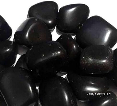 1lb Obsidian Tumbled Stones - Polished Stones for Positive Energy - Crystal Kit for Fresh Mind & Restful Sleep - Healing Stone for Chakra Balancing - Ideal for Gift & Home Decor (15-25 Mm) in Saudi Arabia