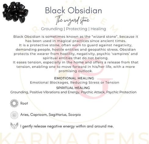1lb Obsidian Tumbled Stones - Polished Stones for Positive Energy - Crystal Kit for Fresh Mind & Restful Sleep - Healing Stone for Chakra Balancing - Ideal for Gift & Home Decor (15-25 Mm) in Saudi Arabia