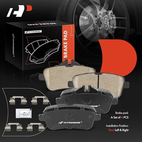 مجموعة وسادات فرامل قرصية سيراميك خلفية A-Premium متوافقة مع مرسيدس بنز CLA45 AMG، GL350/450/550، GLE300d/350/350d/400/43 AMG/450 AMG/550e/63 AMG/63 AMG S، GLS450/550، ML250/350/400/550، 4 أجهزة الكمبيوتر in Saudi Arabia
