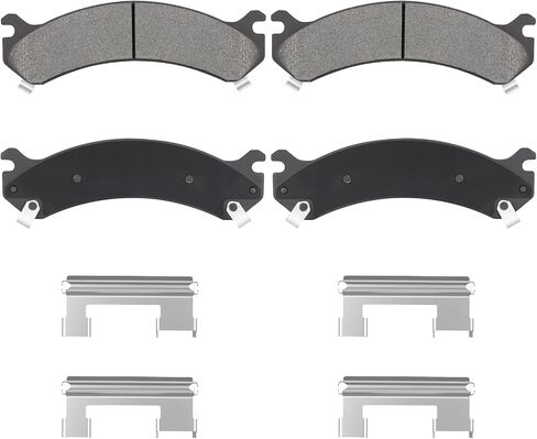 Front Semi-Metal Brake Pads Set for Chevy Silverado 1500 HD/ 2500/3500 HD, Avalanche/Suburban/Express 2500, for GMC Sierra 1500HD/ 2500/3500,Savana/Yukon XL 2500, for Cadillac DeVille, DTS, 8PCS in Saudi Arabia