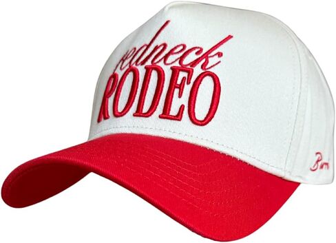 Vintage Country Trucker Hat | Snapback | Western Cute Caps for Cowgirls and Cowboys | Embroidered | Red and Cream Trucker Hat in Saudi Arabia