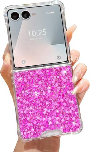 LCHULLE for Samsung Galaxy Z Flip 5 Case Bling Glitter for Girls Women Cute Shiny Sparkle Sequin Stars, Soft Silicone Four-Corner Shockproof Cover Protective Phone Case for Samsung Z Flip 5 5G(Blue) in Kuwait
