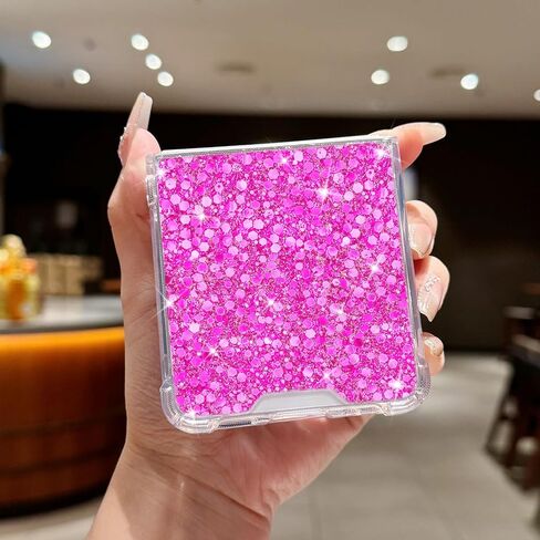 LCHULLE for Samsung Galaxy Z Flip 5 Case Bling Glitter for Girls Women Cute Shiny Sparkle Sequin Stars, Soft Silicone Four-Corner Shockproof Cover Protective Phone Case for Samsung Z Flip 5 5G(Blue) in Kuwait