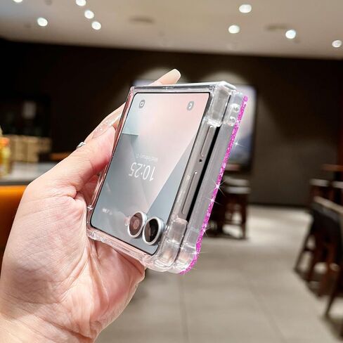 LCHULLE for Samsung Galaxy Z Flip 5 Case Bling Glitter for Girls Women Cute Shiny Sparkle Sequin Stars, Soft Silicone Four-Corner Shockproof Cover Protective Phone Case for Samsung Z Flip 5 5G(Blue) in Kuwait