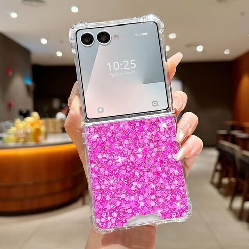 LCHULLE for Samsung Galaxy Z Flip 5 Case Bling Glitter for Girls Women Cute Shiny Sparkle Sequin Stars, Soft Silicone Four-Corner Shockproof Cover Protective Phone Case for Samsung Z Flip 5 5G(Blue) in Kuwait
