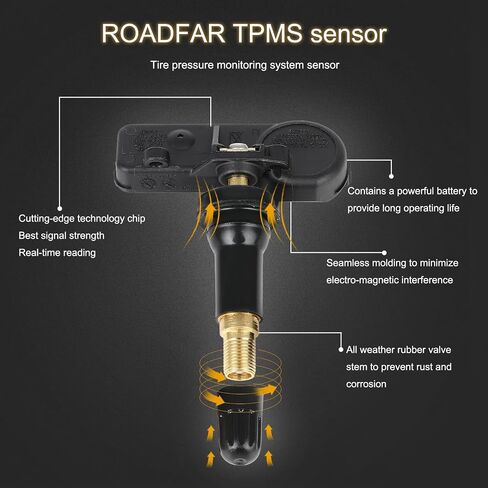 ROADFAR TPMS Sensor 433MHZ Tire Pressure Sensor Fits 2022-2024 For Cadillac 2021-2024 For Chevrolet Silverado 2022-2024 For GMC Sierra Replaces 13533166 13542523 Sets of 4 in Saudi Arabia