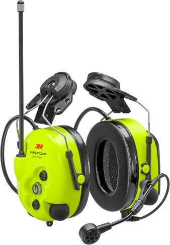 3M PELTOR LiteCom Plus Headset MT73H7P3E4610NA, Hearing Protector Attaches to Hard Hat, 2-Way Radio, Noise-Cancelling Speech Microphone, Hands-Free Protective Communication in Saudi Arabia