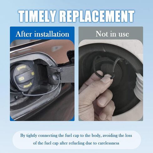 Car Gas Cap Tether Replacement OEM 180201556,Gas Cap Replacement Strap Compatible with Audi 2008-2016 A5 Volkswagen 2009-2017 Tiguan,Anti Loss Fuel Caps Rope with Rivet Fastener in Saudi Arabia