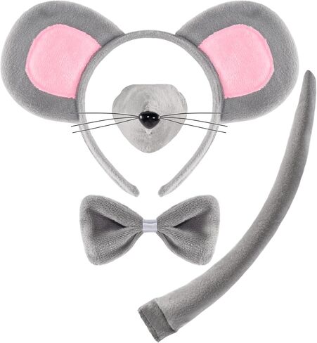 Spooktacular Creations Halloween Animal Ears and Tail, Donkey Mouse Ears Costume Accessory Set Kids Adult in Saudi Arabia