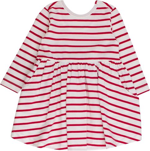 RuffleButts Baby/Toddler Girls Knit Long Sleeve Twirl Dress with Pockets in Saudi Arabia