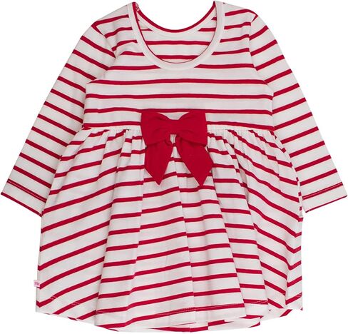 RuffleButts Baby/Toddler Girls Knit Long Sleeve Twirl Dress with Pockets in Saudi Arabia