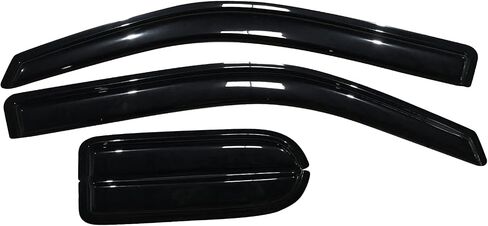 Window Visor Compatible with 2004-2014 Ford F150 Extended Cab Pickup, Slim Style Acrylic Black Sun Rain Guards Cover by IKON MOTORSPORTS, 2005 2006 2007 2008 2009 2010 2011 2012 2013 in Saudi Arabia