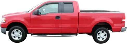 Window Visor Compatible with 2004-2014 Ford F150 Extended Cab Pickup, Slim Style Acrylic Black Sun Rain Guards Cover by IKON MOTORSPORTS, 2005 2006 2007 2008 2009 2010 2011 2012 2013 in Saudi Arabia