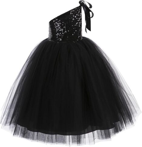 ekidsbridal Tutu One-Shoulder Sequin Junior Flower Girl Dress Formal Birthday Parties 182 in Saudi Arabia