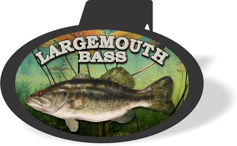 2 Inch Large Mouth Bass Oval Hitch Cover, for Standard Receivers, UV-Resistant, 3D Domed Fish Decal, Weatherproof in Saudi Arabia