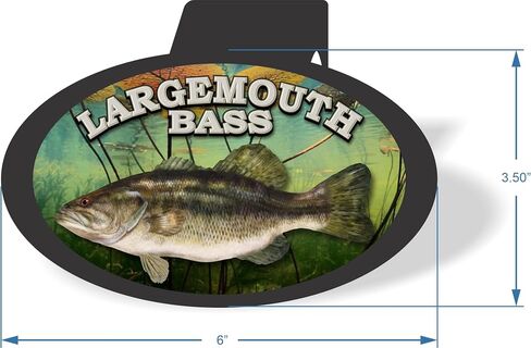 2 Inch Large Mouth Bass Oval Hitch Cover, for Standard Receivers, UV-Resistant, 3D Domed Fish Decal, Weatherproof in Saudi Arabia