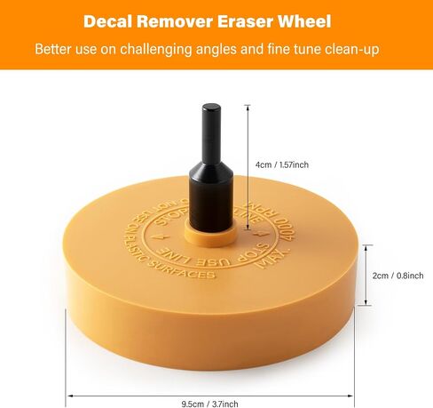 Gomake Decal Remover Eraser Wheel Tool Kit with Drill Adapter Vinyl Decal Adhesive Removal Tool with Razor Blade Scraper for Removing Pinstripes, Stickers, Adhesive Vinyl Decals from Cars in Saudi Arabia
