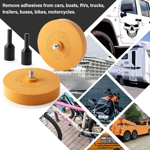 Gomake Decal Remover Eraser Wheel Tool Kit with Drill Adapter Vinyl Decal Adhesive Removal Tool with Razor Blade Scraper for Removing Pinstripes, Stickers, Adhesive Vinyl Decals from Cars in Saudi Arabia