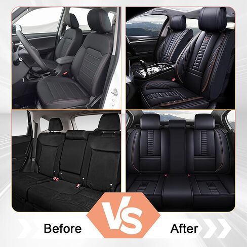 for GMC Sierra 1500/2500/3500 Denali SLT AT4 AT4X Base Seat Covers 2007-2025, Waterproof Leather Compatible Airbag Truck Seat Protectors (Full Set, Black-Red) in Saudi Arabia