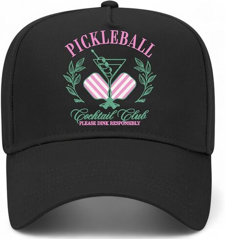 Pickleball Cocktail Club Please Dink Responsibly Vintage Trucker Hat | Premium Snapback Baseball Hat for Men & Women in Saudi Arabia