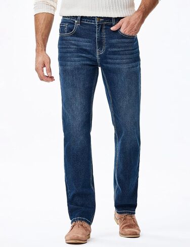 JMIERR Men's Jeans Regular Fit Straight Stretch Classic Casual Denim Pants in Saudi Arabia