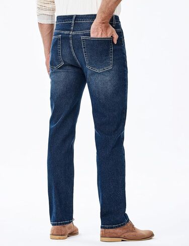 JMIERR Men's Jeans Regular Fit Straight Stretch Classic Casual Denim Pants in Saudi Arabia