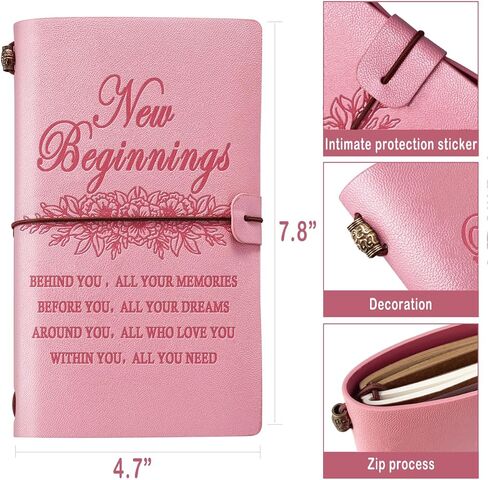 New Beginning Gifts for Women, Leather journal Notebook Divorce Gifts for Women Break Up Gifts for Women, Farewell Gifts Going Away Gifts Leaving Job Gifts New Job Gifts for Friends and Coworkers in Kuwait
