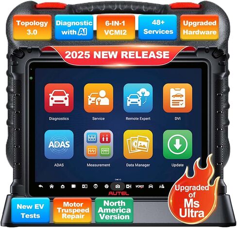 Autel Ultra S2، الماسح الضوئي Dianostic المزود بالذكاء الاصطناعي، 2025 الجديد 6 في 1 VCMI2، ترقية MaxiSYS Ultra، Topology 3.0، اختبارات EV، WiFi 6، 48+ خدمات، إصلاح Motor Truspeed، Multi-Point DVI، برمجة ECU in Saudi Arabia