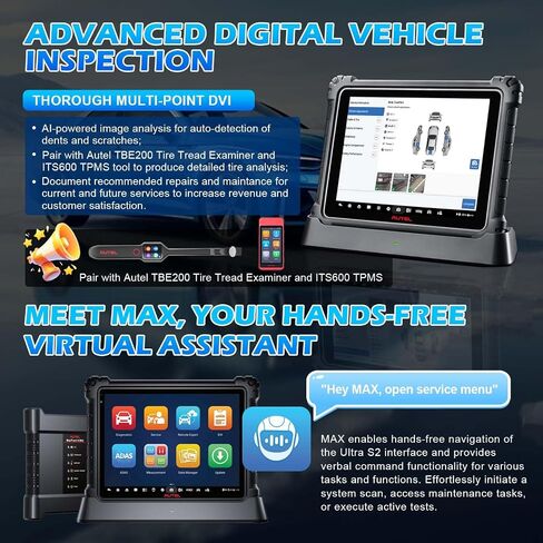 Autel Ultra S2، الماسح الضوئي Dianostic المزود بالذكاء الاصطناعي، 2025 الجديد 6 في 1 VCMI2، ترقية MaxiSYS Ultra، Topology 3.0، اختبارات EV، WiFi 6، 48+ خدمات، إصلاح Motor Truspeed، Multi-Point DVI، برمجة ECU in Saudi Arabia
