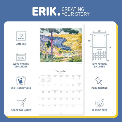 تقويم حائط خيال علمي قديم 2025 مقاس 12 × 12 بوصة FSC® خالٍ من البلاستيك - يبدأ الأسبوع يوم الأحد | تقويم حائط مربع | تقويم مخطط الأسرة 2025 | تقويم عتيق 2025 in Kuwait