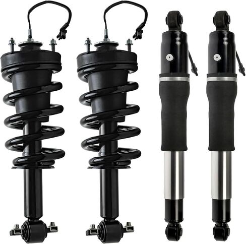 Detroit Axle - 4pc Front Struts Rear Shocks Kit for 15-19 Chevy Tahoe Suburban GMC Yukon Cadillac Escalade ESV, 2 Struts with Coil Spring 2 Shock Absorbers 2015 2016 2017 2018 2019 Replacement in Saudi Arabia