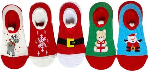 5 Pairs of Women's Cute Cartoon Christmas-Themed Socks for The Autumn And Winter Season Christmas Gifts for Family and Friends in Saudi Arabia