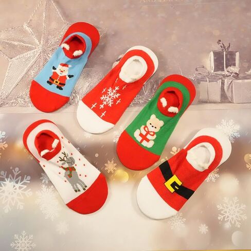 5 Pairs of Women's Cute Cartoon Christmas-Themed Socks for The Autumn And Winter Season Christmas Gifts for Family and Friends in Saudi Arabia