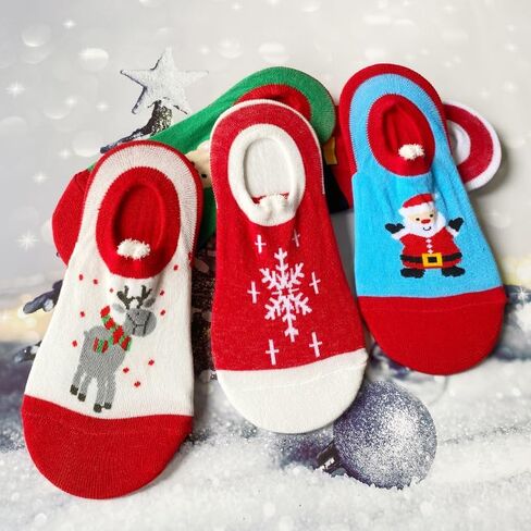 5 Pairs of Women's Cute Cartoon Christmas-Themed Socks for The Autumn And Winter Season Christmas Gifts for Family and Friends in Saudi Arabia
