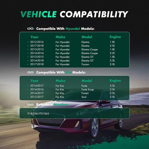 صمام الملف اللولبي SCITOO VVT لسيارة Hyundai Elantra 2012-2018، لسيارة Hyundai Elantra Coupe 2013-2014، لسيارة Hyundai Elantra GT 2013-2018، لسيارة Hyundai Tucson 2017-2018، بديل لـ 918-034، VTS1065 in Saudi Arabia