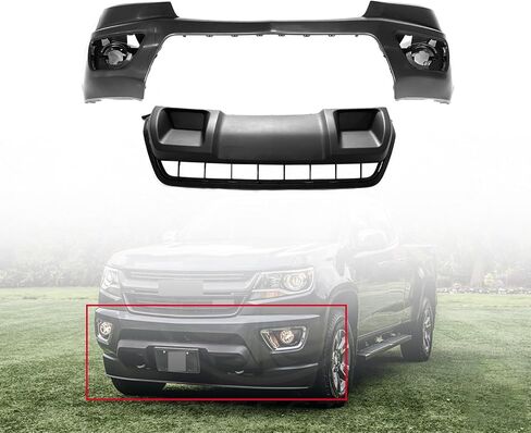 Front Bumper Cover & Skid Plate Fits 2015 2016 2017 2018 2019 2020 Chevy Colorado 23484644, GM1000993, GM1095204, 22893870 in Saudi Arabia