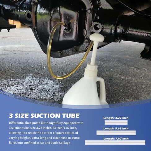 Transmission Fluid Pump Kit,Gear Oil Pump for Quart Bottle Wide Mouth & Gallon Bottle,Gear Oil Transfer Pumps Kit with 4-Size Bottles Cap Adapters in Size 38mm/40mm/43mm/50mm in Saudi Arabia