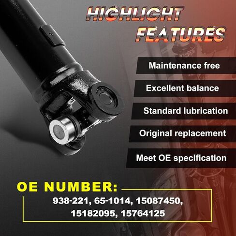 37.48'' Front Drive Shaft FIt for Chevrolet Silverado 1500 99-06 Suburban 1500 Avalanche 1500 Tahoe & GMC Sierra 1500 Yukon XL, 4WD, Prop Shaft Driveshaft Assembly OE 15087450 15182095 in Saudi Arabia