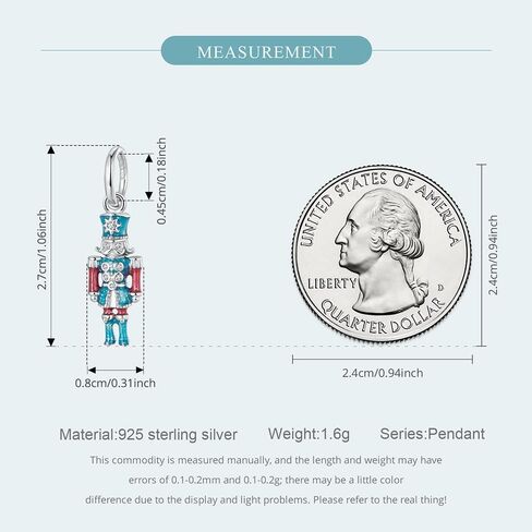 Nutcracker Pendant Charm 925 Sterling Silver Charm Fits For Pandora Bracelet, Gift Box Packaging in Saudi Arabia