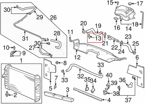Rexka 20pcs Radiator Support Sight Shield Retainer Clips for GM 25695687 Buick Lucerne Cadillac DTS Deville Seville- Radiator Support Access Cover Clip, Radiator Support Baffle Clip in Saudi Arabia