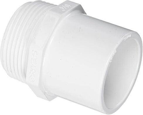 Spears 461 Series PVC Pipe Fitting, Adapter, Schedule 40, 1-1/2" NPT Male x 1-1/2" Spigot in Saudi Arabia