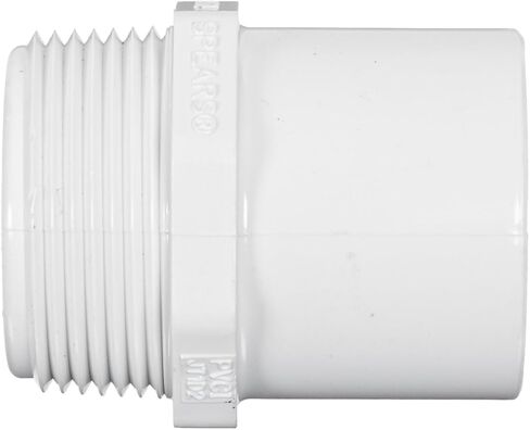 Spears 461 Series PVC Pipe Fitting, Adapter, Schedule 40, 1-1/2" NPT Male x 1-1/2" Spigot in Saudi Arabia