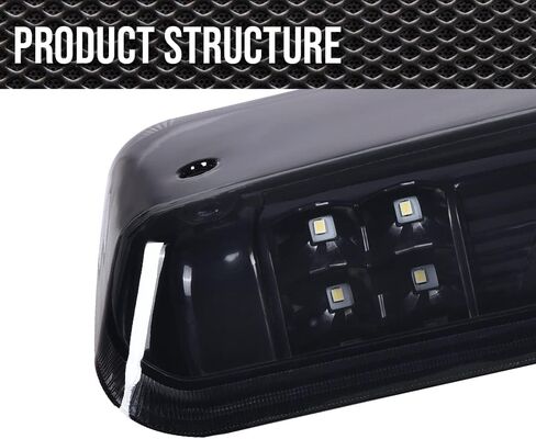 LED Brake Lights Compatible with Ford F150 2004-2008/Lobo Tail Brake Cargo Lamp I Type（Clear Lens Black Bottoms） in Saudi Arabia