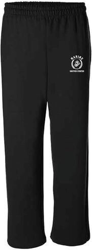 Marines White Crest Open Bottom Sweatpants with White Print in Saudi Arabia